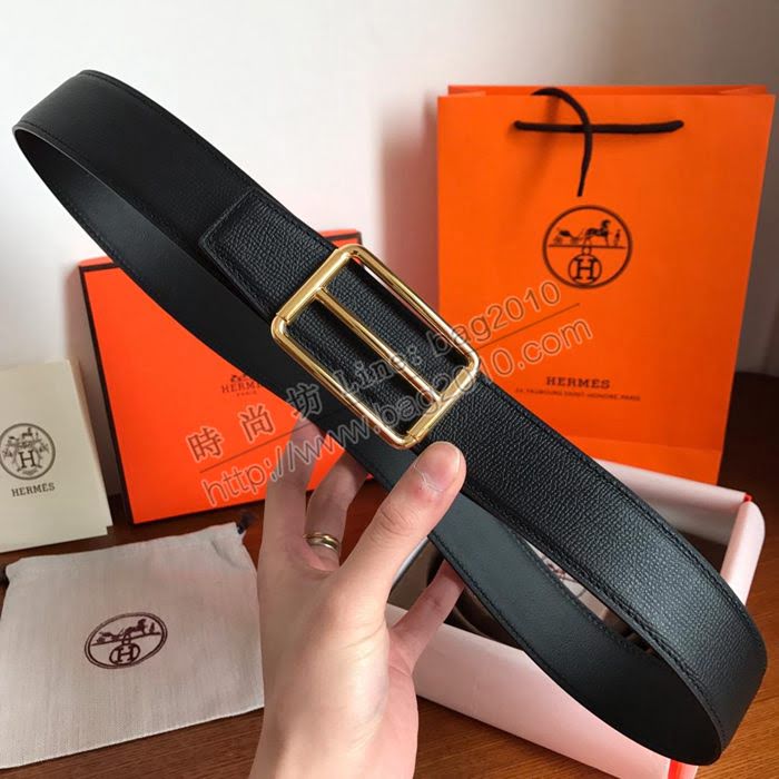 HERMES皮帶 官網同步 雙面小牛皮腰帶 愛馬仕雙面男皮帶  hgh1957